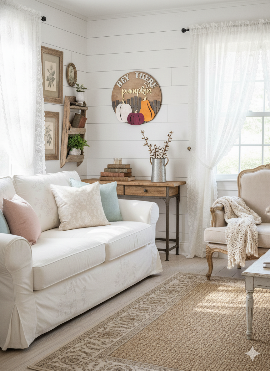 "Hey There Pumpkin" Fall Wood Sign - Rustic Autumn Home Decor